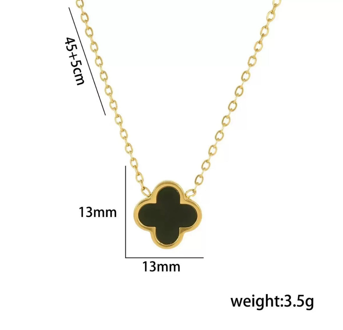 4 style icon necklace black - dorie jewelry