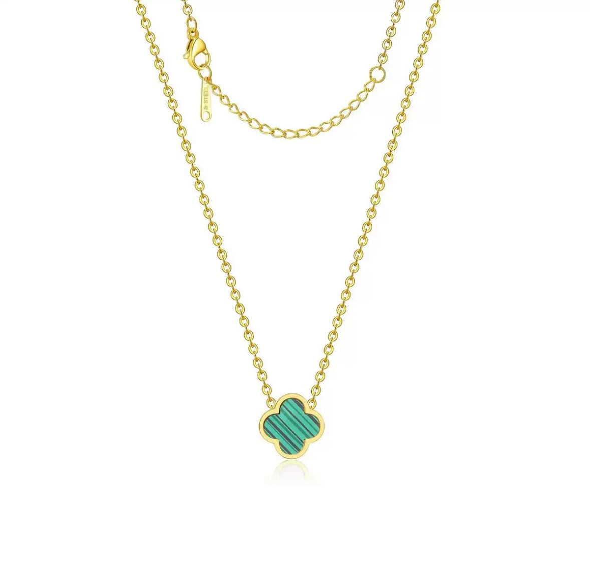 4 style icon necklace green - dorie jewelry